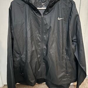 Nike Black Windbreaker Lightweight Hooded Jacket running